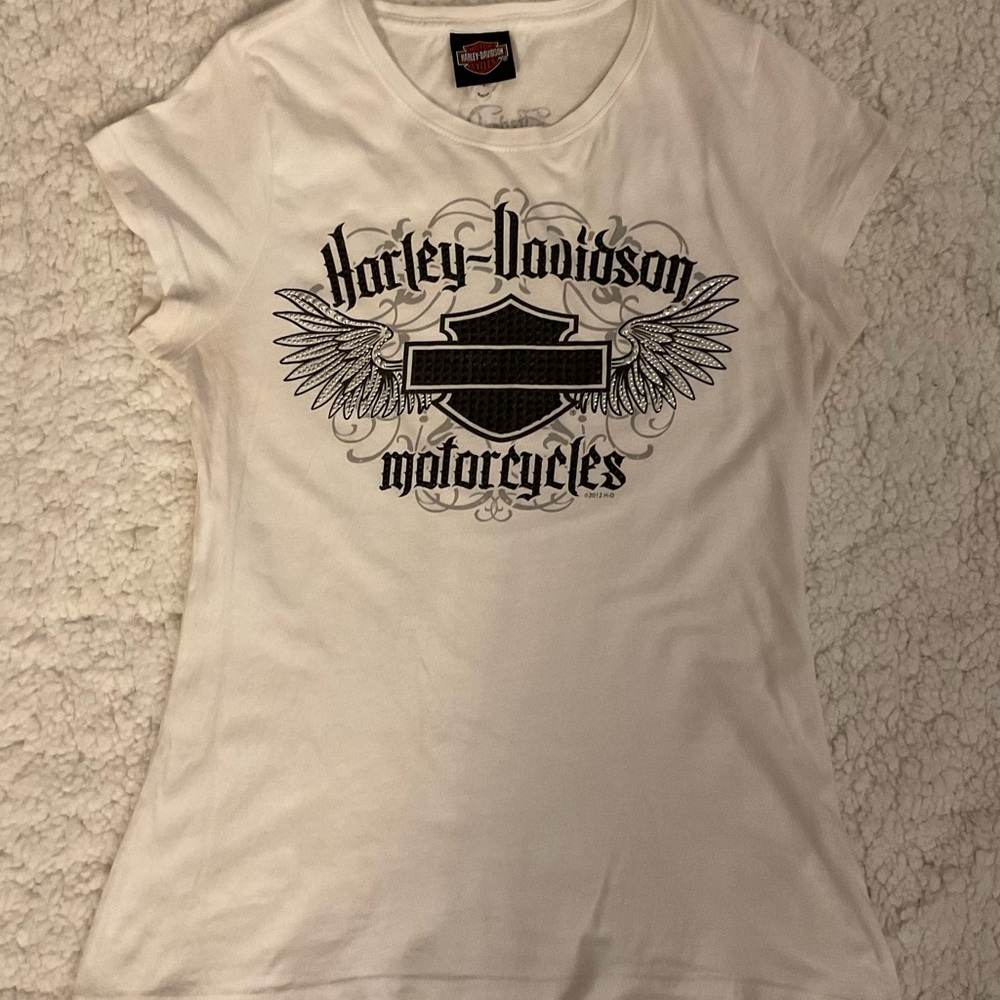 Harley-Davidson Black and Orange Logo Tag